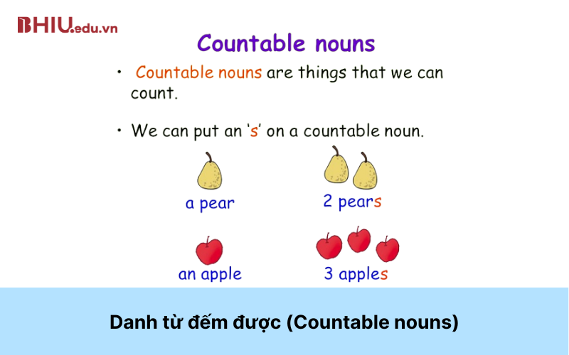 Danh từ đếm được (Countable nouns)